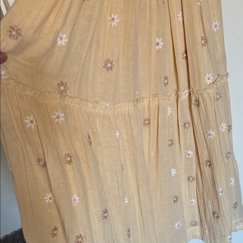 Free People Cream Floral Long Sleeve Dress - Picture 5 of 8